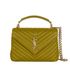 Medium College Chain Bag, £1,400, Handbags, Green, Leather, Front view